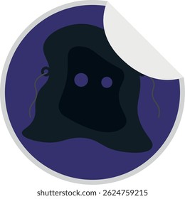 Isolated witch icon halloween logo cartoon illustration