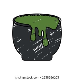 isolated witch pot icon. Halloween season icon - Vector