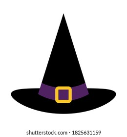 Isolated witcher hat halloween october scary icon- Vector