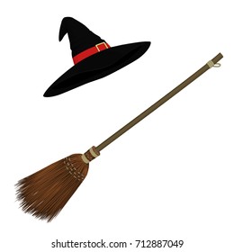 Isolated Witch's accessories on transparent background
