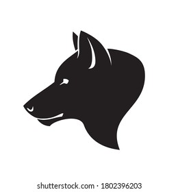 Isolated wolf profile vector illustration