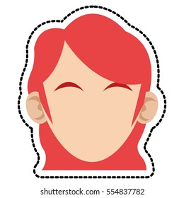 Isolated woman avatar design