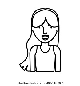 Isolated woman cartoon design