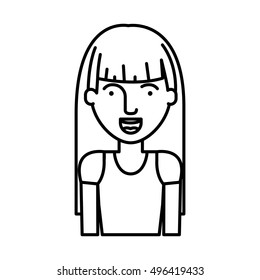Isolated woman cartoon design