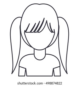 Isolated woman cartoon design