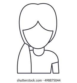 Isolated woman cartoon design
