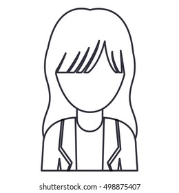 Isolated woman cartoon design