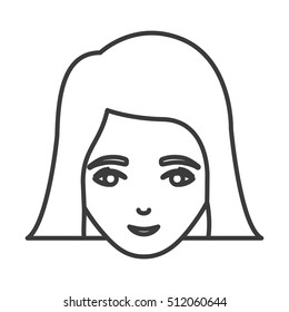 Isolated woman cartoon design