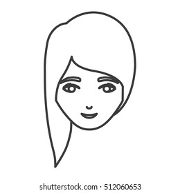 Isolated woman cartoon design