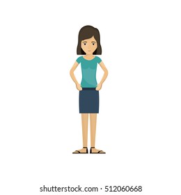 Isolated woman cartoon design