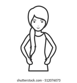 Isolated woman cartoon design