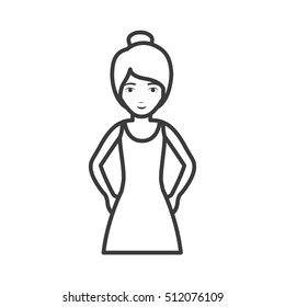 Isolated woman cartoon design