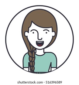 Isolated woman cartoon design