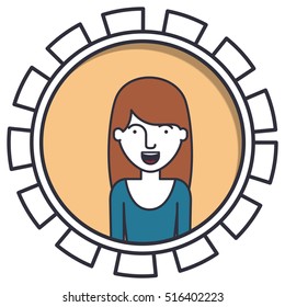 Isolated woman cartoon design