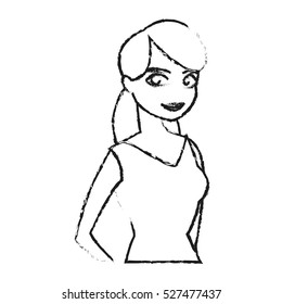 Isolated woman cartoon design