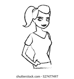 Isolated woman cartoon design