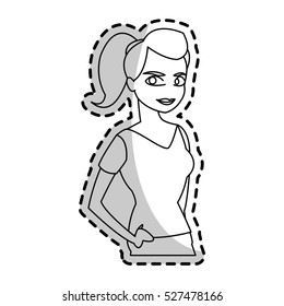 Isolated woman cartoon design