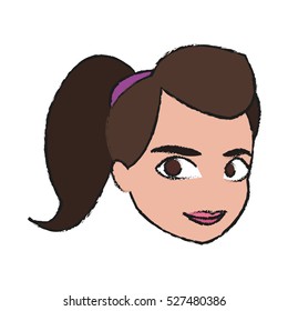 Isolated woman cartoon design