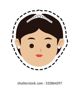 Isolated woman cartoon design