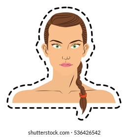Isolated woman cartoon design