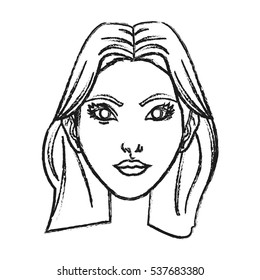 Isolated woman cartoon design