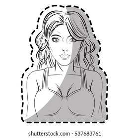 Isolated woman cartoon design