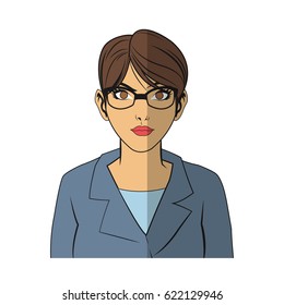 Isolated woman cartoon design