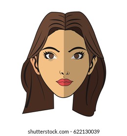 Isolated woman cartoon design