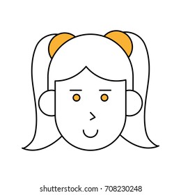 Isolated woman cartoon design