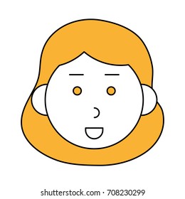 Isolated woman cartoon design