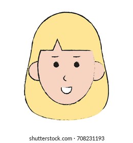 Isolated woman cartoon design