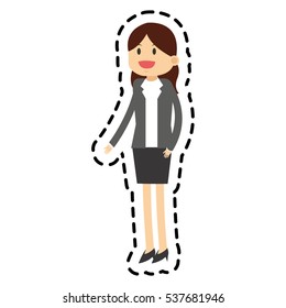 Isolated woman design