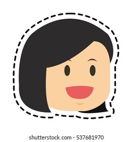 Isolated woman design