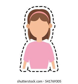 Isolated woman design
