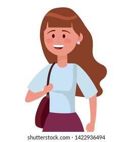Isolated woman design vector