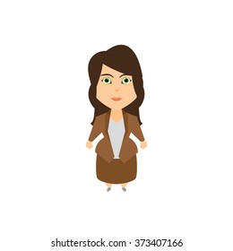 Isolated woman with fashion clothes on a white background