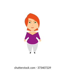Isolated woman with fashion clothes on a white background