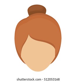 Isolated woman head design