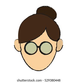 Isolated woman head design