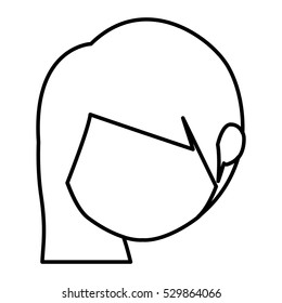 Isolated woman head design