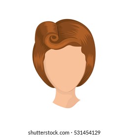 Isolated woman head design