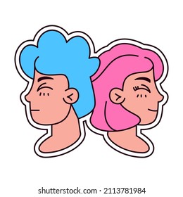 Isolated woman love gender human illustration vector