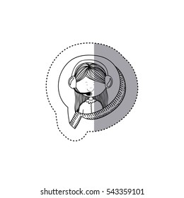 Isolated woman operator design