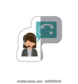 Isolated woman operator design