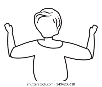 Isolated woman seen from behind design