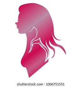 Isolated woman silhouette image vector illustration design