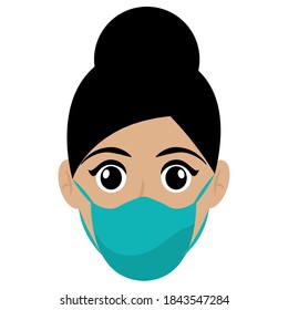 Isolated woman Surgeon hero doctor white icon - Vector