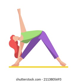 Isolated woman yoga people activities vector illustration