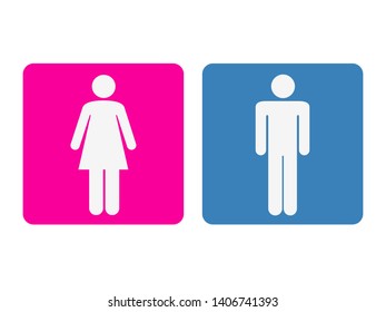 Isolated Women Men Pictograms Human Silhouette Stock Vector (Royalty ...