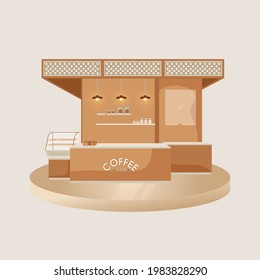 Isolated wood antique coffee shop drink food vector illustation